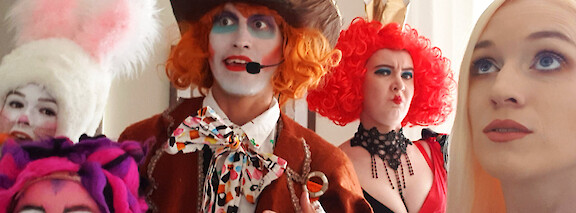 hire Alice in Wonderland stilt walkers uk