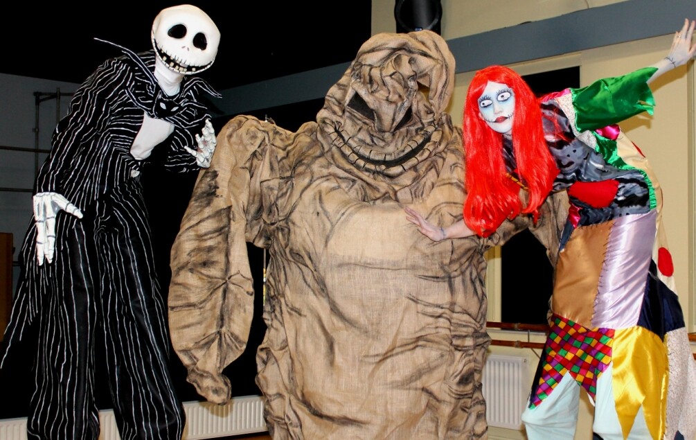 Nightmare Before christmas stilt walkers hire uk