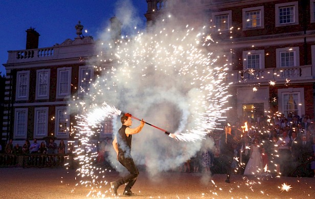 hire wedding fire show