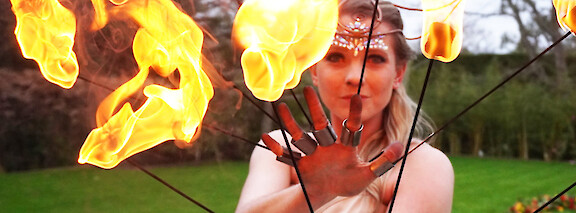 hire fire fan dancers uk