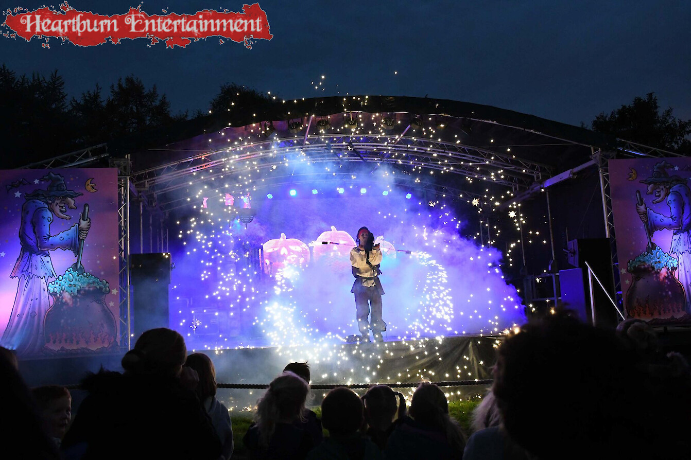 halloween themed fire show