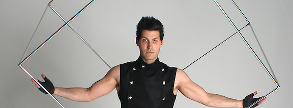 spinning cube show hire uk