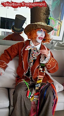 alice in wonderland themed performers hire manchester