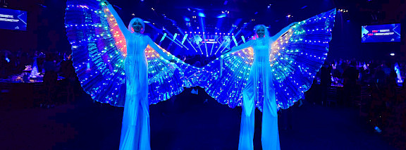 hire LED stilt walkers